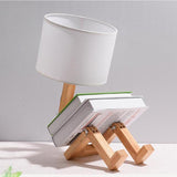 Wooden Mechanical Man Table Lamp - BLISOME