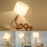 Wooden Mechanical Man Table Lamp - BLISOME