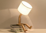 Wooden Mechanical Man Table Lamp - BLISOME