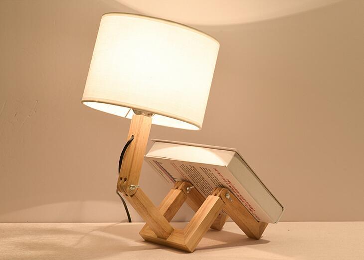 Wooden Mechanical Man Table Lamp - BLISOME