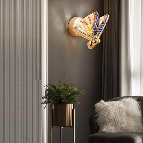 Bumble Butterfly Golden Wall Sconce - BLISOME