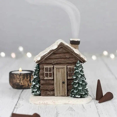 Camp Cozy Log Cabin Incense Burner – Rustic Scented Decor
