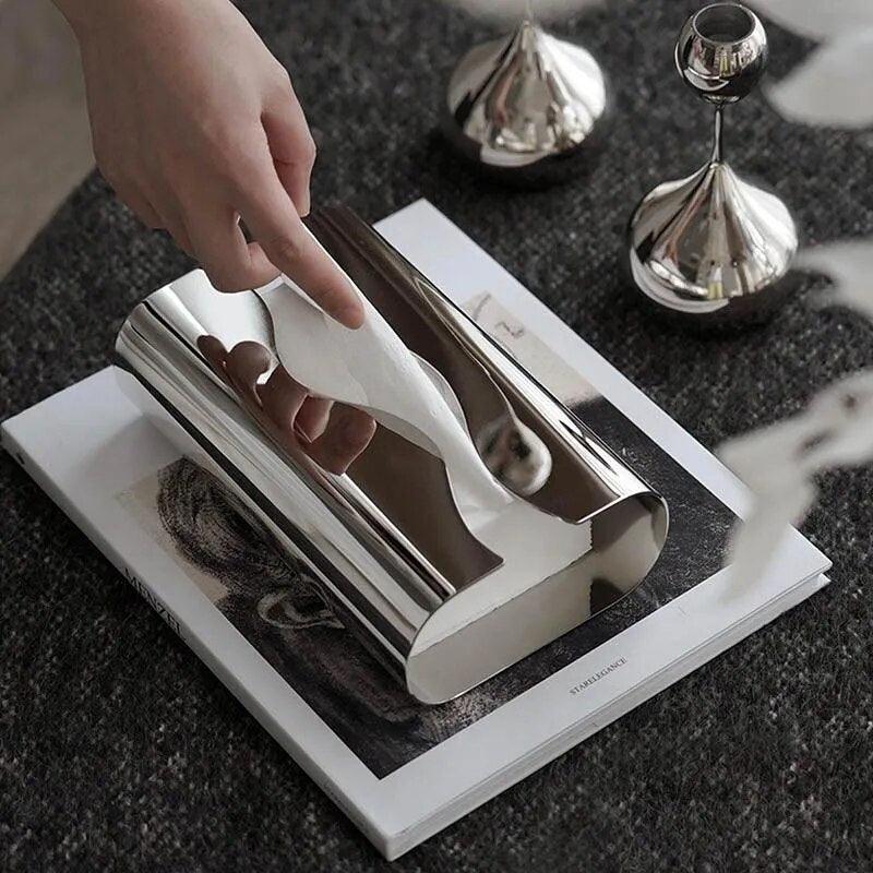 Elle Steel Tissue Holder – Modern Metal Tissue Box Cover