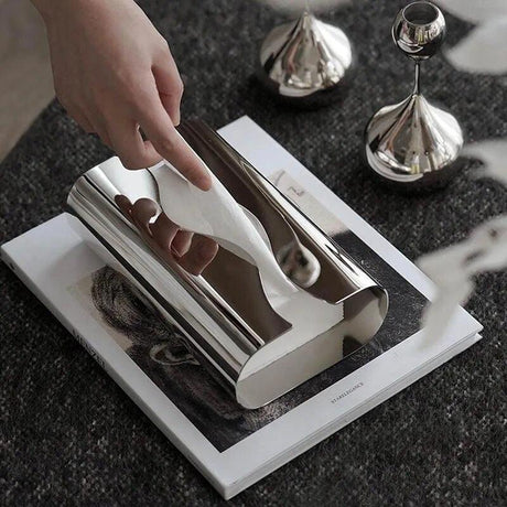 Elle Steel Tissue Holder – Modern Metal Tissue Box Cover