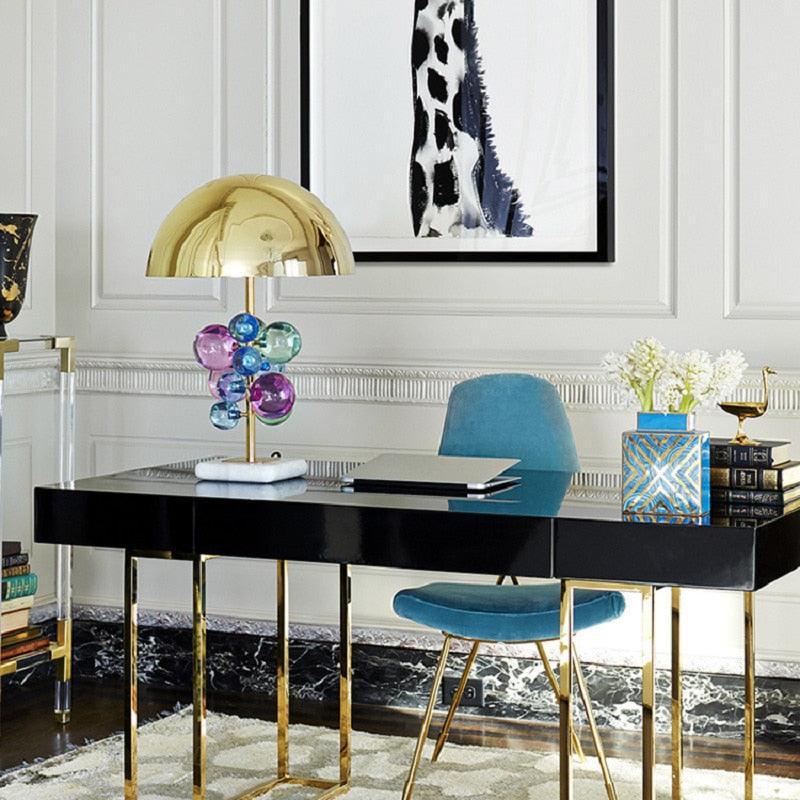 Esme Golden Crystal Mushroom Table Lamp - BLISOME