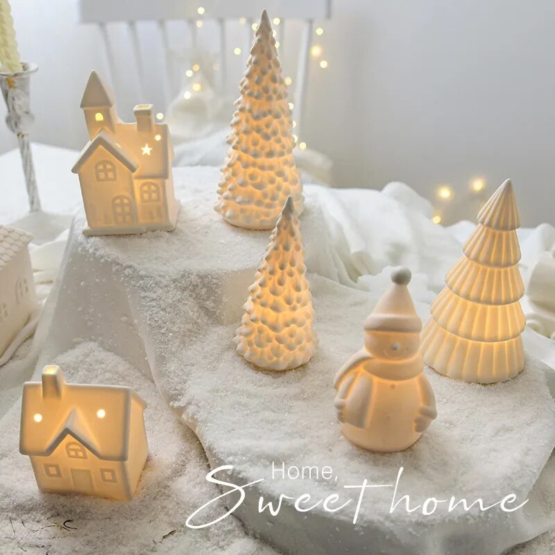 Festive Ceramic Light Up Statue Collection - BLISOME