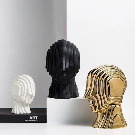 Interdimensional Head Sculpture – Surreal Abstract Art 