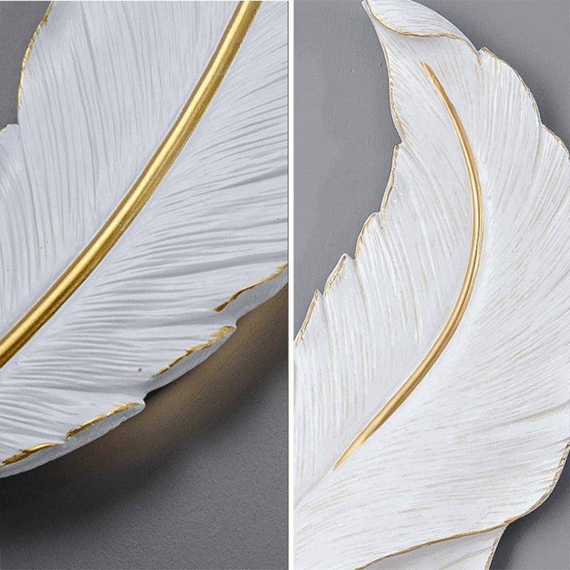 Lumina Golden Feather Wall Light - BLISOME