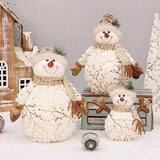 Noel Golden Snowman Plush – Festive Shelf Deco
