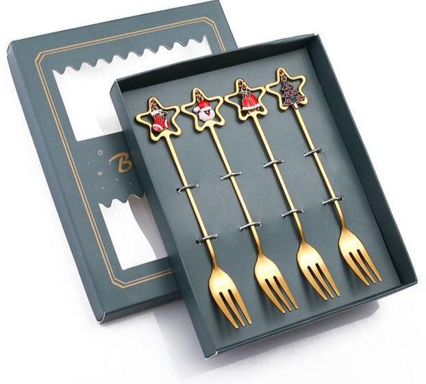Yuletide Xmas Cutlery Gift Set - BLISOME